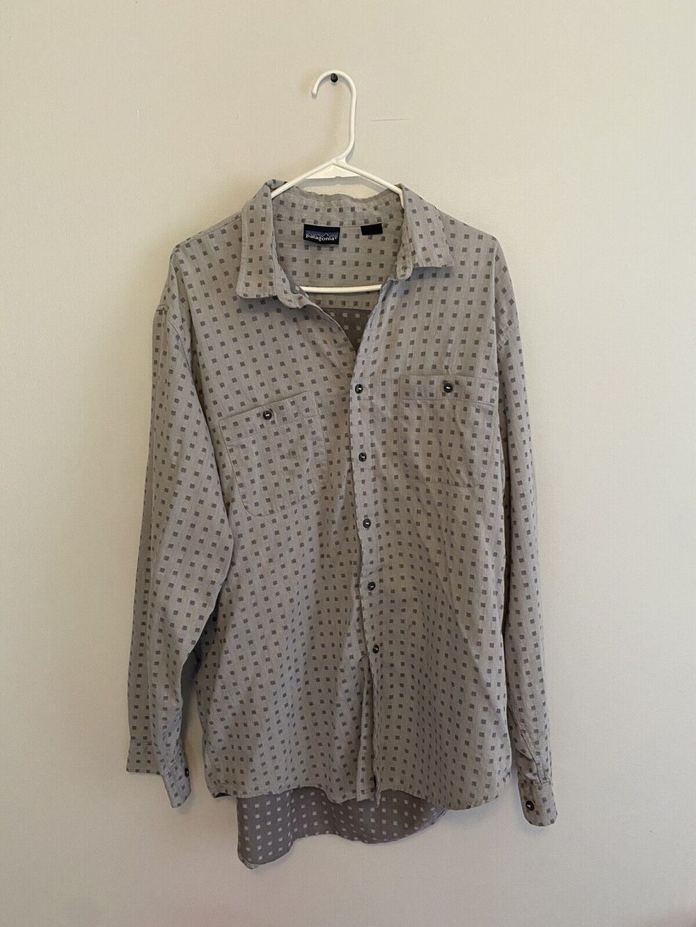 Patagonia Organic Cotton Button up Long Sleeve Plaid Shirt Mens XL
